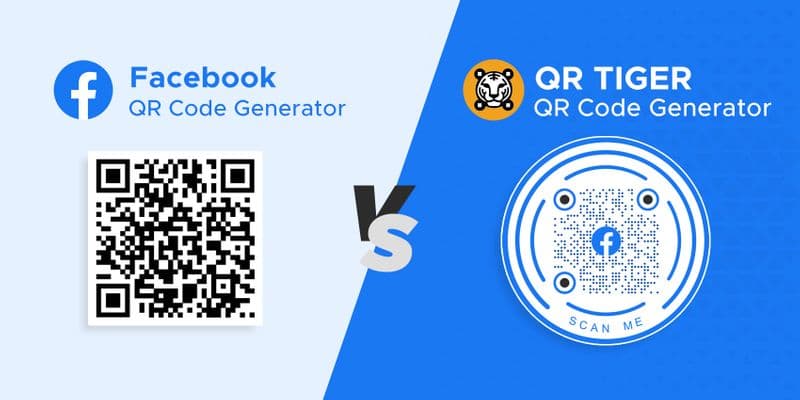 Generador de códigos QR de Facebook vs Generador de códigos QR TIGER QR